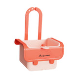 Maxbell Food Waste Strainer Mesh Strainer Multifunction Corner Hanging Sink Strainer Orange Pink