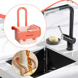 Maxbell Food Waste Strainer Mesh Strainer Multifunction Corner Hanging Sink Strainer Orange Pink