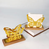 Maxbell Butterfly Napkin Holder for Table Tissue Dispenser for Home Hotel Kitchen Gold