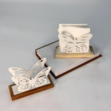 Maxbell Butterfly Napkin Holder for Table Tissue Dispenser for Home Hotel Kitchen White