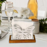 Maxbell Butterfly Napkin Holder for Table Tissue Dispenser for Home Hotel Kitchen White