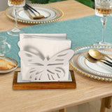Maxbell Butterfly Napkin Holder for Table Tissue Dispenser for Home Hotel Kitchen White