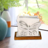 Maxbell Butterfly Napkin Holder for Table Tissue Dispenser for Home Hotel Kitchen White