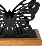 Maxbell Butterfly Napkin Holder for Table Tissue Dispenser for Home Hotel Kitchen Black