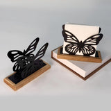 Maxbell Butterfly Napkin Holder for Table Tissue Dispenser for Home Hotel Kitchen Black
