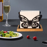 Maxbell Butterfly Napkin Holder for Table Tissue Dispenser for Home Hotel Kitchen Black