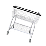 Rolling Iron Wire Laundry Cart Bedroom Lightweight Living Room Storage Shelf