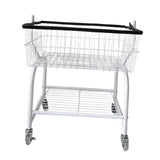 Rolling Iron Wire Laundry Cart Bedroom Lightweight Living Room Storage Shelf