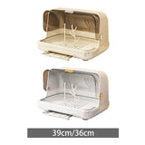 Maxbell Baby Bottle Drying Rack Nursing Bottle Storage Box for Home Cups Accessories Light Khaki Large