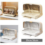 Maxbell Baby Bottle Drying Rack Nursing Bottle Storage Box for Home Cups Accessories Light Khaki Large