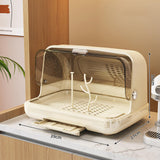 Maxbell Baby Bottle Drying Rack Nursing Bottle Storage Box for Home Cups Accessories Light Khaki Large