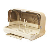 Maxbell Baby Bottle Drying Rack Nursing Bottle Storage Box for Home Cups Accessories Light Khaki Large