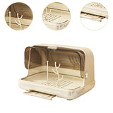 Maxbell Baby Bottle Drying Rack Nursing Bottle Storage Box for Home Cups Accessories Light Khaki Large