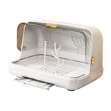 Maxbell Baby Bottle Drying Rack Nursing Bottle Storage Box for Home Cups Accessories White Large