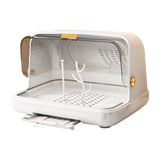 Maxbell Baby Bottle Drying Rack Nursing Bottle Storage Box for Home Cups Accessories White Large