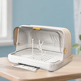 Maxbell Baby Bottle Drying Rack Nursing Bottle Storage Box for Home Cups Accessories White Large