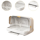 Maxbell Baby Bottle Drying Rack Nursing Bottle Storage Box for Home Cups Accessories White Large