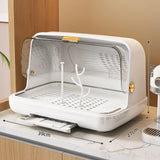 Maxbell Baby Bottle Drying Rack Nursing Bottle Storage Box for Home Cups Accessories White Large