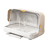 Maxbell Baby Bottle Drying Rack Nursing Bottle Storage Box for Home Cups Accessories White Medium