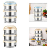 Maxbell Sealed Lunch Carrier Stainless Steel Bento Lunch Container for Worker Hiking Blue