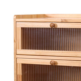 Bread Box for Kitchen Countertop Double Layer with Acrylic Flip Lid Breadbox