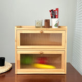 Bread Box for Kitchen Countertop Double Layer with Acrylic Flip Lid Breadbox