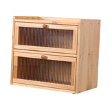 Bread Box for Kitchen Countertop Double Layer with Acrylic Flip Lid Breadbox