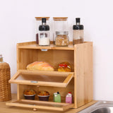 Bread Box for Kitchen Countertop Double Layer with Acrylic Flip Lid Breadbox