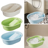 Maxbell Washboard Basin Multifunction Space Saving Washtub for Clothes Bathroom Home White