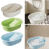 Maxbell Washboard Basin Multifunction Space Saving Washtub for Clothes Bathroom Home White