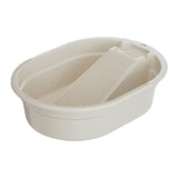 Maxbell Washboard Basin Multifunction Space Saving Washtub for Clothes Bathroom Home White