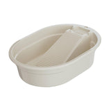 Maxbell Washboard Basin Multifunction Space Saving Washtub for Clothes Bathroom Home White