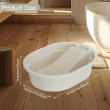 Maxbell Washboard Basin Multifunction Space Saving Washtub for Clothes Bathroom Home White