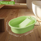 Maxbell Washboard Basin Multifunction Space Saving Washtub for Clothes Bathroom Home Green