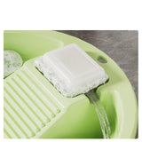 Maxbell Washboard Basin Multifunction Space Saving Washtub for Clothes Bathroom Home Green