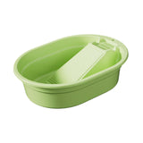 Maxbell Washboard Basin Multifunction Space Saving Washtub for Clothes Bathroom Home Green