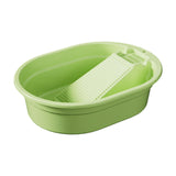 Maxbell Washboard Basin Multifunction Space Saving Washtub for Clothes Bathroom Home Green