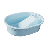 Maxbell Washboard Basin Multifunction Space Saving Washtub for Clothes Bathroom Home Blue