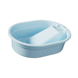 Maxbell Washboard Basin Multifunction Space Saving Washtub for Clothes Bathroom Home Blue
