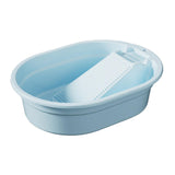 Maxbell Washboard Basin Multifunction Space Saving Washtub for Clothes Bathroom Home Blue