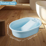 Maxbell Washboard Basin Multifunction Space Saving Washtub for Clothes Bathroom Home Blue