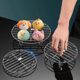 Maxbell Stainless Steel Steamer Rack Portable Steam Rack for Buffet Home Use Outdoor 21 cmx1.8 cm