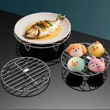 Maxbell Stainless Steel Steamer Rack Portable Steam Rack for Buffet Home Use Outdoor 21 cmx1.8 cm