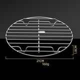 Maxbell Stainless Steel Steamer Rack Portable Steam Rack for Buffet Home Use Outdoor 21 cmx1.8 cm