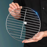 Maxbell Stainless Steel Steamer Rack Portable Steam Rack for Buffet Home Use Outdoor 21 cmx1.8 cm