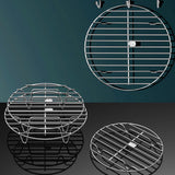 Maxbell Stainless Steel Steamer Rack Portable Steam Rack for Buffet Home Use Outdoor 21 cmx1.8 cm