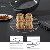 Maxbell Stainless Steel Steamer Rack Portable Steam Rack for Buffet Home Use Outdoor 21 cmx1.8 cm