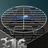 Maxbell Stainless Steel Steamer Rack Portable Steam Rack for Buffet Home Use Outdoor 21 cmx1.8 cm