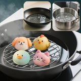 Maxbell Stainless Steel Steamer Rack Portable Steam Rack for Buffet Home Use Outdoor 21 cmx1.8 cm