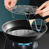 Maxbell Stainless Steel Steamer Rack Portable Steam Rack for Buffet Home Use Outdoor 21 cmx1.8 cm